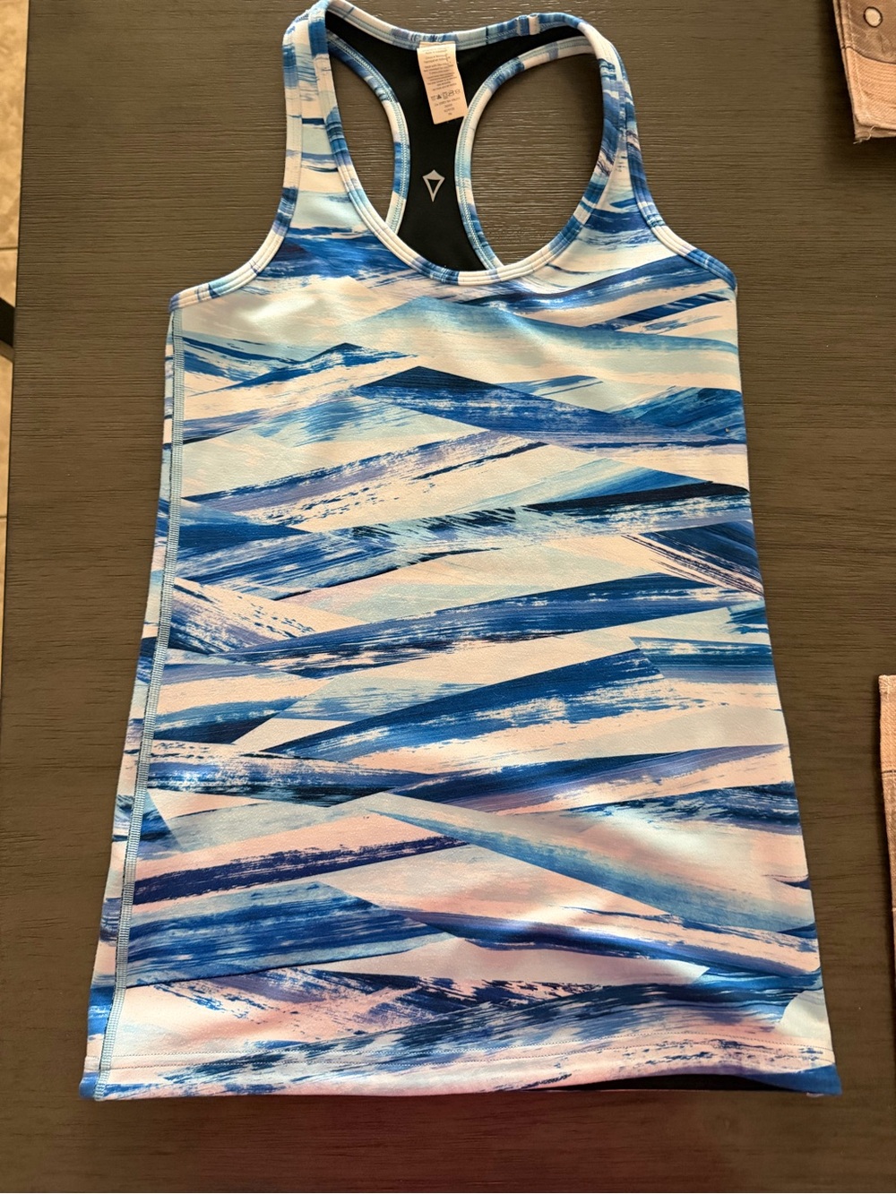 Ivivva Blue & White Tie-Dye Racerback Tank